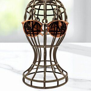 Blush Rose Round Sunglasses | Brown Lenses | 100% UV Protection | Retro Style